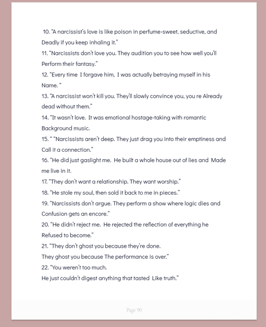 Dear Narcissist